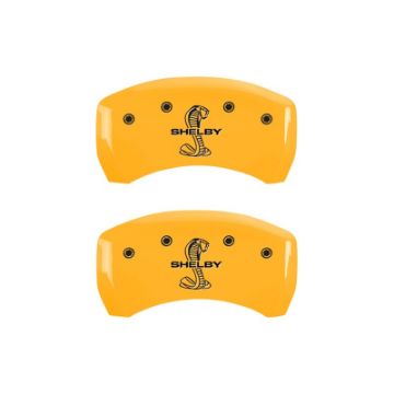 Picture of MGP Rear set 2 Caliper Covers Engraved Rear Tiffany Snake Yellow finish black ch