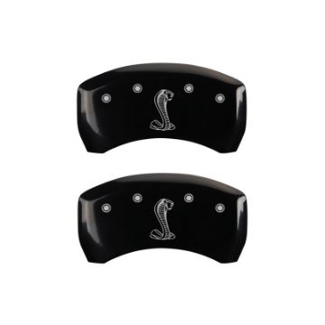 Picture of MGP Rear set 2 Caliper Covers Engraved Rear Tiffany Snake Black finish silver ch