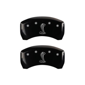 Picture of MGP Rear set 2 Caliper Covers Engraved Rear Tiffany Snake Black finish silver ch