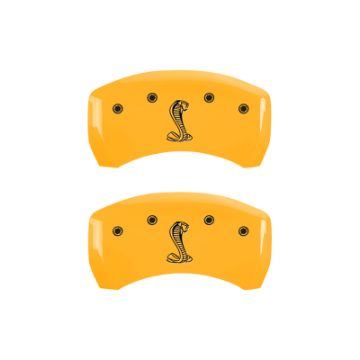 Picture of MGP Rear set 2 Caliper Covers Engraved Rear Tiffany Snake Yellow finish black ch
