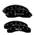 Picture of MGP 4 Caliper Covers Engraved Front & Rear Cursive-Cadillac Black finish silver ch