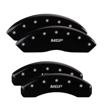 Picture of MGP 4 Caliper Covers Engraved Front & Rear Escalade Black finish silver ch