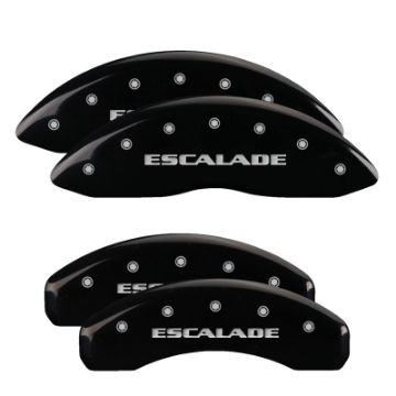 Picture of MGP 4 Caliper Covers Engraved Front & Rear Escalade Black finish silver ch