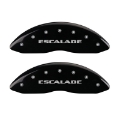 Picture of MGP 4 Caliper Covers Engraved Front Escalade Engraved Rear ESV Black finish silver ch