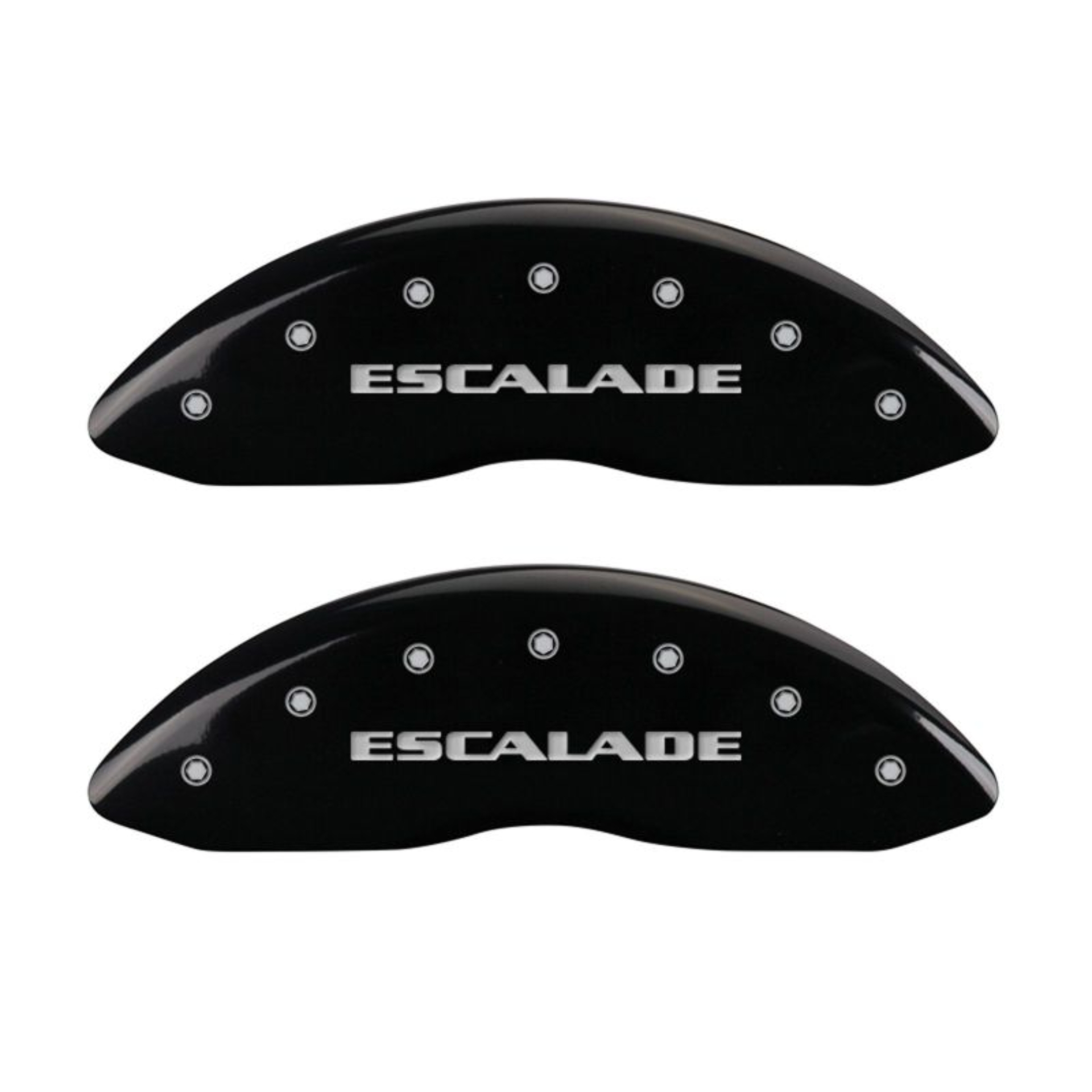 Picture of MGP 4 Caliper Covers Engraved Front Escalade Engraved Rear EXT Black finish silver ch
