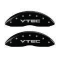Picture of MGP 4 Caliper Covers Engraved Front & Rear Vtech Black finish silver ch