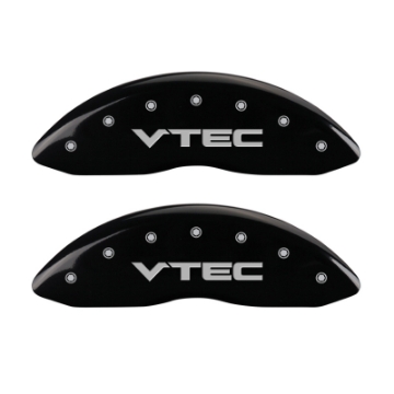 Picture of MGP 4 Caliper Covers Engraved Front & Rear Vtech Black finish silver ch