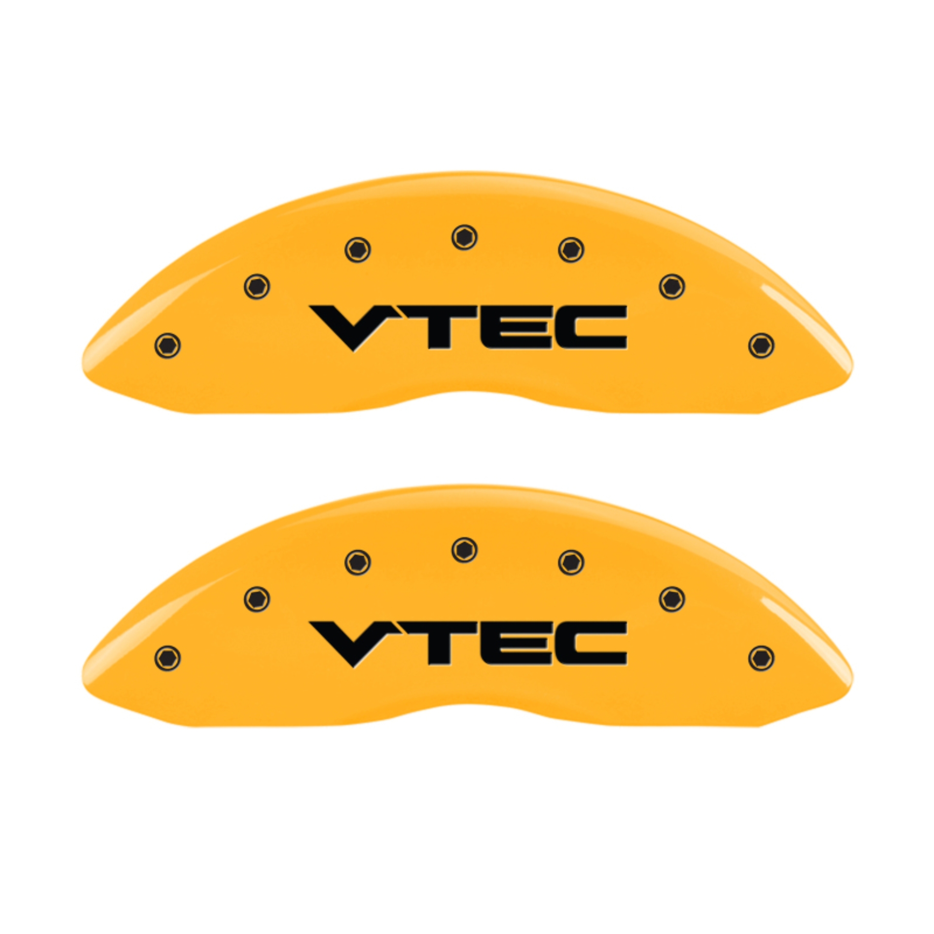 Picture of MGP 4 Caliper Covers Engraved Front & Rear Vtech Yellow finish black ch