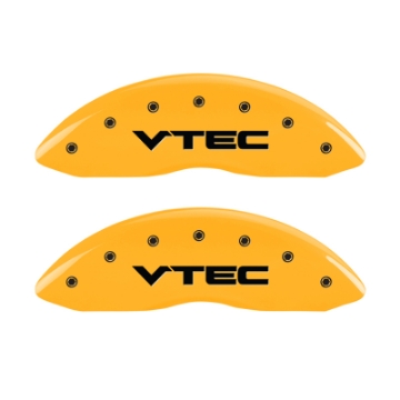 Picture of MGP 4 Caliper Covers Engraved Front & Rear Vtech Yellow finish black ch