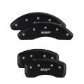 Picture of MGP 4 Caliper Covers Engraved Front & Rear Style 2-Chrysler Wing Black finish silver ch