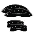 Picture of MGP 4 Caliper Covers Engraved Front & Rear Style 2-Chrysler Wing Black finish silver ch