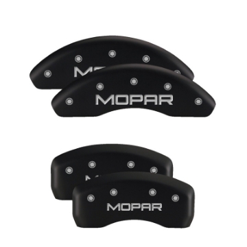 Picture of MGP 4 Caliper Covers Engraved Front & Rear MGP Black finish silver ch