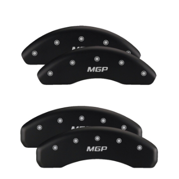 Picture of MGP 4 Caliper Covers Engraved Front & Rear MOPAR Black finish silver ch