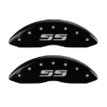Picture of MGP 4 Caliper Covers Engraved Front & Rear Silverado style-SS Black finish silver ch
