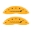 Picture of MGP 4 Caliper Covers Engraved Front & Rear With stripes-Dodge Yellow finish black ch