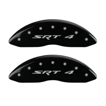Picture of MGP 4 Caliper Covers Engraved Front & Rear SRT4 Black finish silver ch