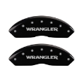 Picture of MGP 4 Caliper Covers Engraved Front & Rear WRANGLER Black finish silver ch