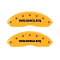 Picture of MGP 4 Caliper Covers Engraved Front & Rear WRANGLER Yellow finish black ch