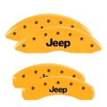 Picture of MGP 4 Caliper Covers Engraved Front & Rear WRANGLER Yellow finish black ch