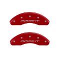 Picture of MGP 4 Caliper Covers Engraved Front & Rear MGP Red finish silver ch