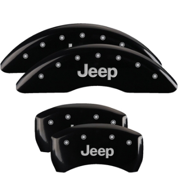 Picture of MGP 4 Caliper Covers Engraved Front & Rear MGP Black finish silver ch
