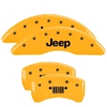 Picture of MGP 4 Caliper Covers Engraved Front & Rear MOPAR Yellow finish black ch