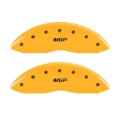 Picture of MGP Front set 2 Caliper Covers Engraved Front MGP Yellow finish black ch