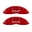 Picture of MGP Front set 2 Caliper Covers Engraved Front GMC Red finish silver ch