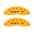 Picture of MGP Front set 2 Caliper Covers Engraved Front SRT4 Yellow finish black ch