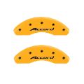 Picture of MGP 4 Caliper Covers Engraved Front Accord Engraved Rear Accord Yellow finish black ch