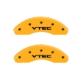 Picture of MGP 4 Caliper Covers Engraved Front Honda Engraved Rear H Logo Yellow finish black ch