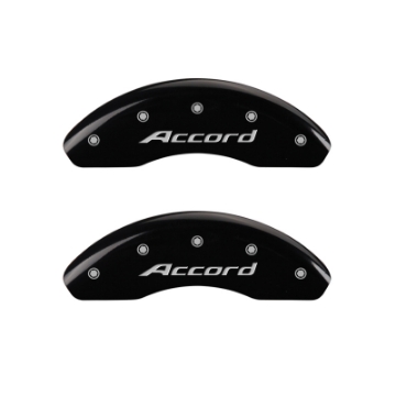 Picture of MGP 4 Caliper Covers Engraved Front Accord Engraved Rear Accord Black finish silver ch