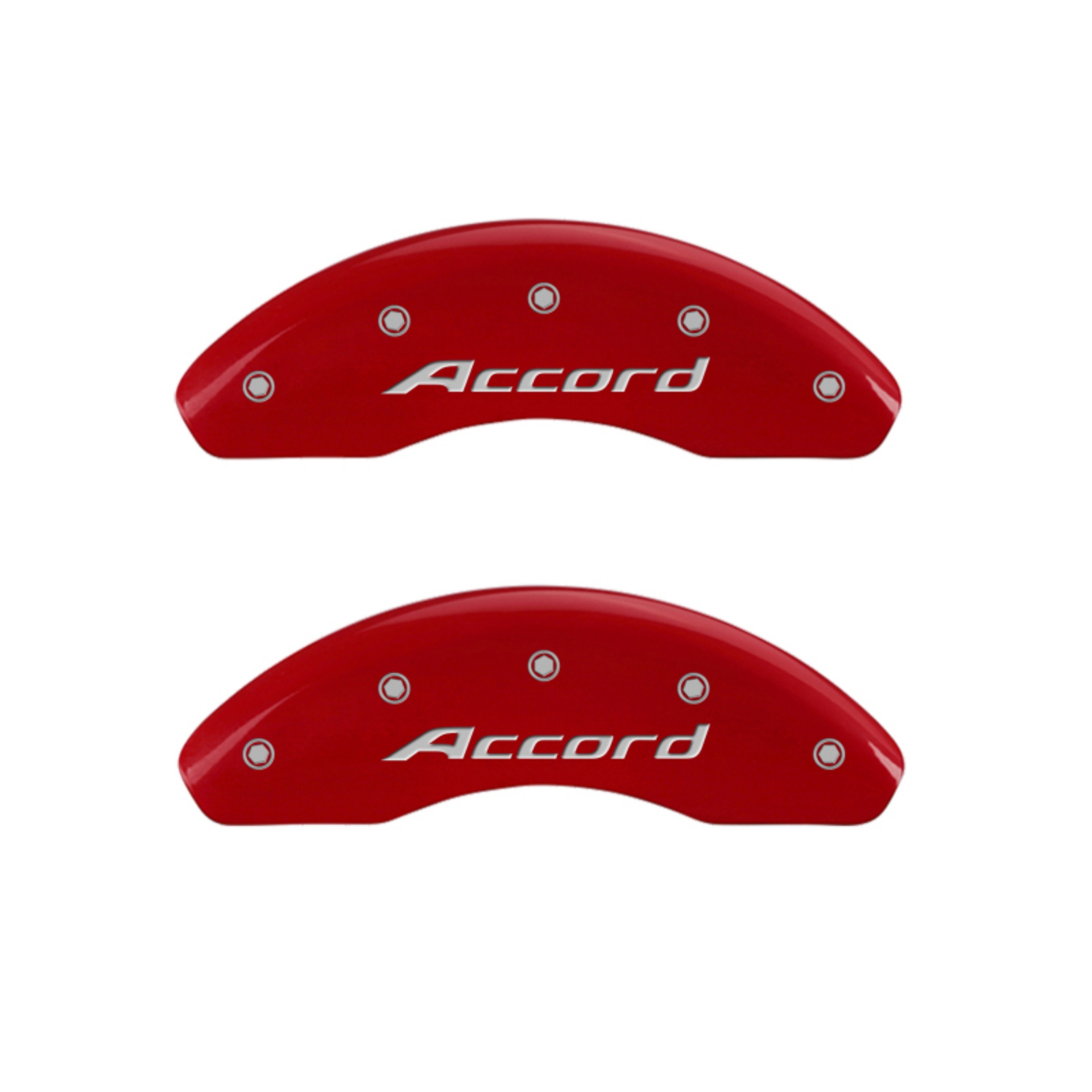 Picture of MGP 4 Caliper Covers Engraved Front Accord Engraved Rear Accord Red finish silver ch