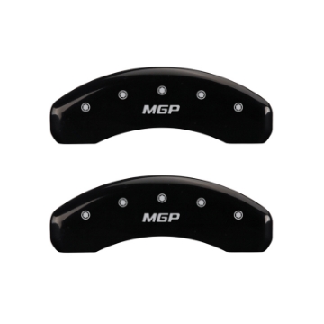 Picture of MGP 4 Caliper Covers Engraved Front & Rear MGP Black finish silver ch