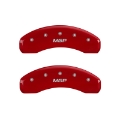 Picture of MGP 4 Caliper Covers Engraved Front & Rear MGP Red finish silver ch