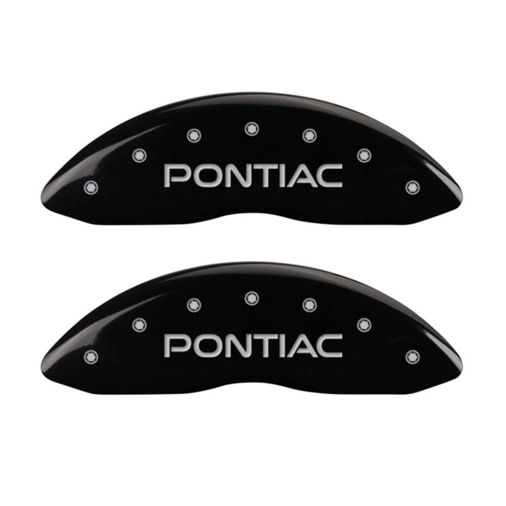 Picture of MGP 4 Caliper Covers Engraved Front Pontiac Engraved Rear G8 Black finish silver ch