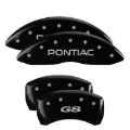 Picture of MGP 4 Caliper Covers Engraved Front Pontiac Engraved Rear G8 Black finish silver ch