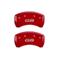 Picture of MGP 4 Caliper Covers Engraved Front Pontiac Engraved Rear G8 Red finish silver ch