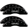 Picture of MGP 4 Caliper Covers Engraved Front & Rear Style 1-Chrysler Wing Black finish silver ch