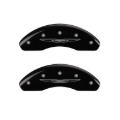Picture of MGP 4 Caliper Covers Engraved Front & Rear Style 2-Chrysler Wing Black finish silver ch