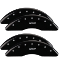 Picture of MGP 4 Caliper Covers Engraved Front & Rear Style 2-Chrysler Wing Black finish silver ch