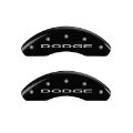Picture of MGP 4 Caliper Covers Engraved Front & Rear With out stripes-Dodge Black finish silver ch