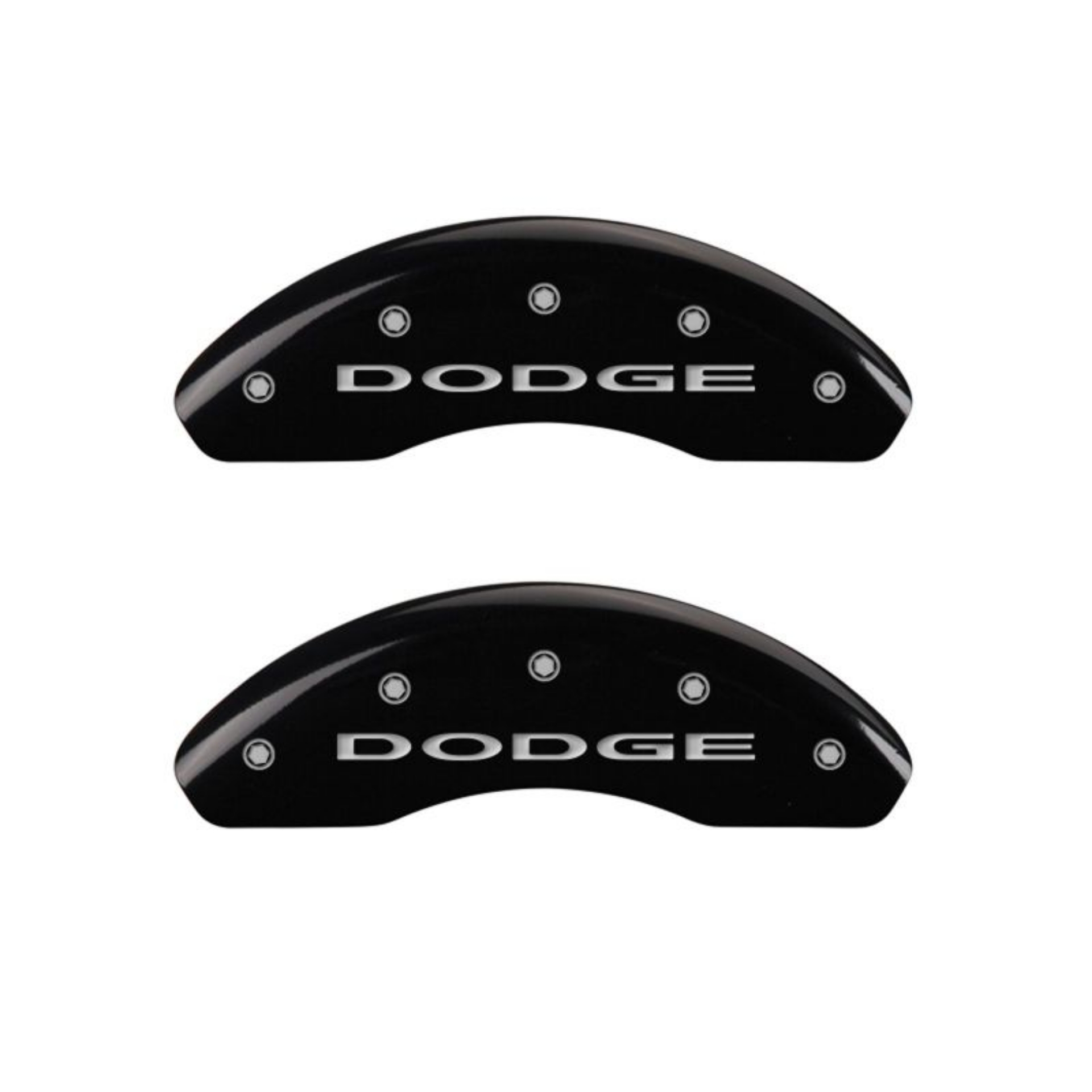 Picture of MGP 4 Caliper Covers Engraved Front & Rear With out stripes-Dodge Black finish silver ch