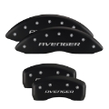 Picture of MGP 4 Caliper Covers Engraved Front & Rear With out stripes-Dodge Black finish silver ch