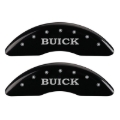 Picture of MGP 4 Caliper Covers Engraved Front Buick Engraved Rear Buick Shield Black finish silver ch