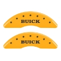 Picture of MGP 4 Caliper Covers Engraved Front Buick Engraved Rear Buick Shield Yellow finish black ch