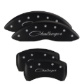 Picture of MGP 4 Caliper Covers Engraved Front & Rear With stripes-Avenger Black finish silver ch