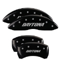 Picture of MGP 4 Caliper Covers Engraved Front & Rear With stripes-Avenger Yellow finish black ch