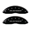 Picture of MGP 4 Caliper Covers Engraved Front & Rear With out stripes-Avenger Black finish silver ch