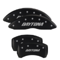 Picture of MGP 4 Caliper Covers Engraved Front & Rear With out stripes-Avenger Black finish silver ch